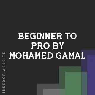 Beginner to Pro by Mohamed Gamal | Indexof