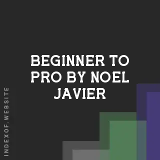 Beginner to Pro by Noel Javier | Indexof