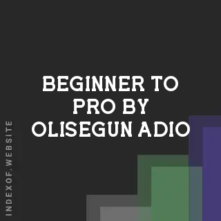 Beginner to Pro by Olisegun Adio | Indexof