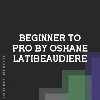 Beginner to Pro by Oshane Latibeaudiere | Indexof