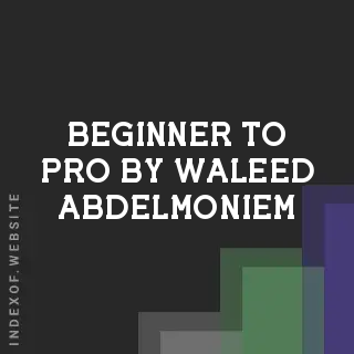 Beginner to Pro by Waleed Abdelmoniem | Indexof