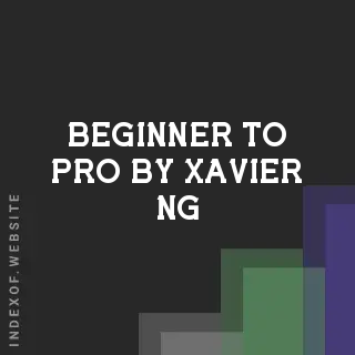 Beginner to Pro by Xavier Ng | Indexof