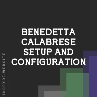 Benedetta Calabrese Setup and Configuration | Indexof