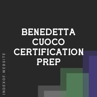 Benedetta Cuoco Certification Prep | Indexof