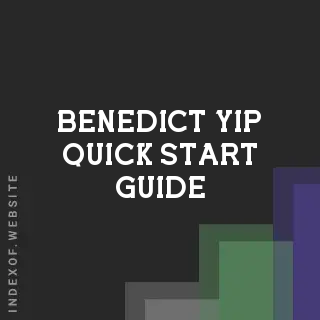 Benedict Yip Quick Start Guide | Indexof