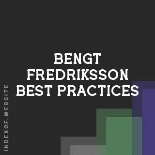 Bengt Fredriksson Best Practices | Indexof