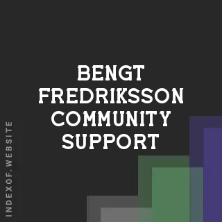 Bengt Fredriksson Community Support | Indexof