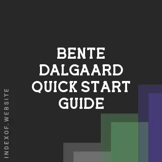 Bente Dalgaard Quick Start Guide | Indexof