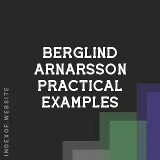 Berglind Arnarsson Practical Examples | Indexof