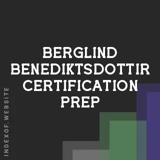 Berglind Benediktsdottir Certification Prep | Indexof