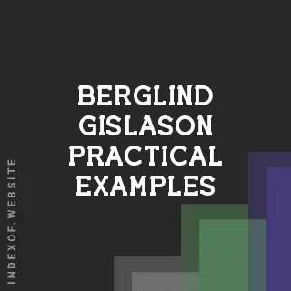 Berglind Gislason Practical Examples | Indexof