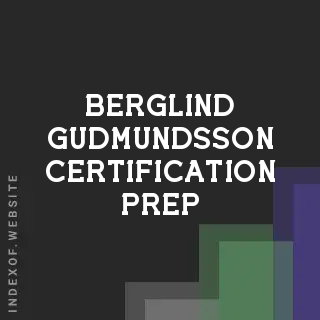 Berglind Gudmundsson Certification Prep | Indexof