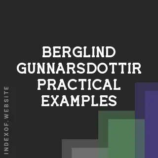 Berglind Gunnarsdottir Practical Examples | Indexof