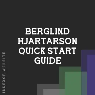 Berglind Hjartarson Quick Start Guide | Indexof