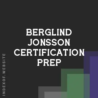 Berglind Jonsson Certification Prep | Indexof