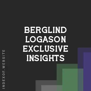 Berglind Logason Exclusive Insights | Indexof