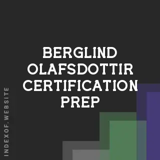 Berglind Olafsdottir Certification Prep | Indexof