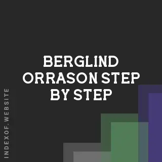 Berglind Orrason Step-by-Step | Indexof
