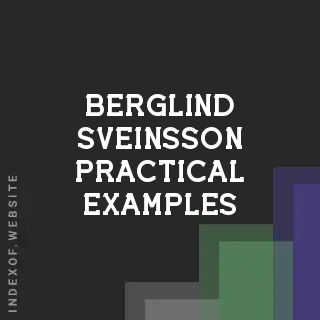 Berglind Sveinsson Practical Examples | Indexof