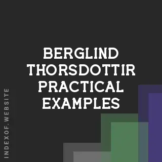 Berglind Thorsdottir Practical Examples | Indexof