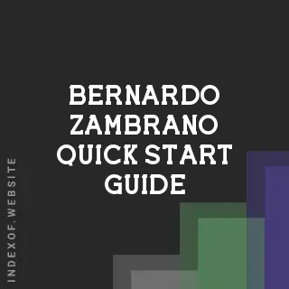 Bernardo Zambrano Quick Start Guide | Indexof