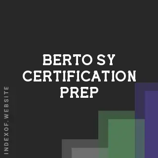 Berto Sy Certification Prep | Indexof