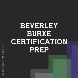 Beverley Burke Certification Prep | Indexof