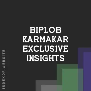 Biplob Karmakar Exclusive Insights | Indexof