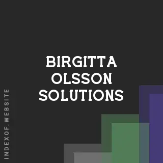 Birgitta Olsson Solutions | Indexof