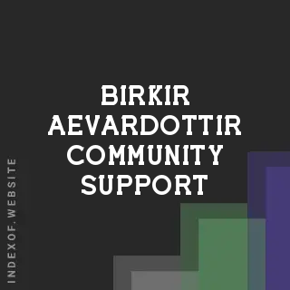 Birkir Aevardottir Community Support | Indexof