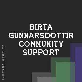 Birta Gunnarsdottir Community Support | Indexof