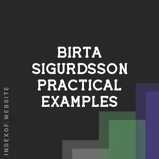 Birta Sigurdsson Practical Examples | Indexof