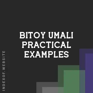 Bitoy Umali Practical Examples | Indexof