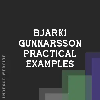 Bjarki Gunnarsson Practical Examples | Indexof