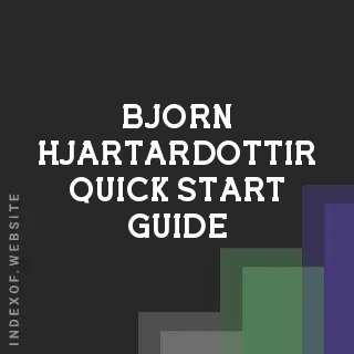 Bjorn Hjartardottir Quick Start Guide | Indexof