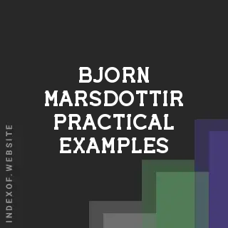 Bjorn Marsdottir Practical Examples | Indexof