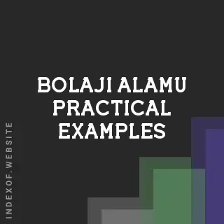 Bolaji Alamu Practical Examples | Indexof