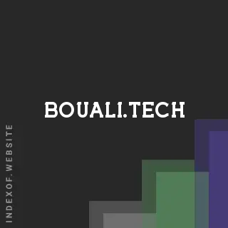 bouali.tech by Zeno Baresi site -  Indexof