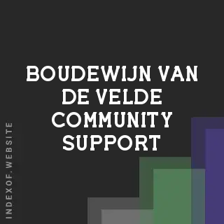 Boudewijn van de Velde Community Support | Indexof
