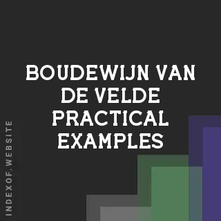 Boudewijn van de Velde Practical Examples | Indexof