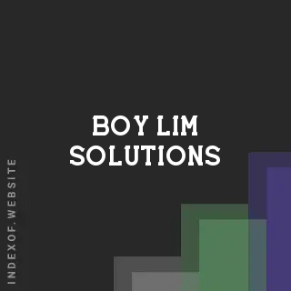 Boy Lim Solutions | Indexof