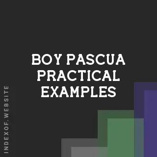 Boy Pascua Practical Examples | Indexof