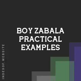 Boy Zabala Practical Examples | Indexof