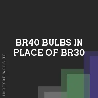 Can I Use BR40 Bulbs in Place of BR30? Compatibility & Comparison Guide
