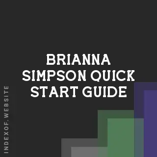 Brianna Simpson Quick Start Guide | Indexof