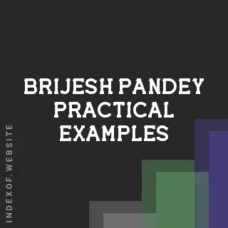 Brijesh Pandey Practical Examples | Indexof