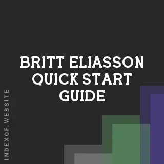 Britt Eliasson Quick Start Guide | Indexof