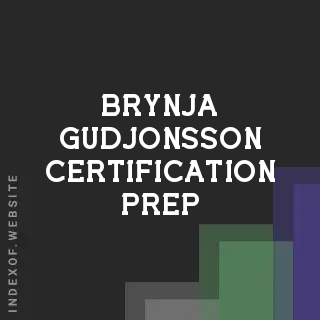 Brynja Gudjonsson Certification Prep | Indexof