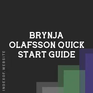 Brynja Olafsson Quick Start Guide | Indexof