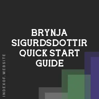 Brynja Sigurdsdottir Quick Start Guide | Indexof